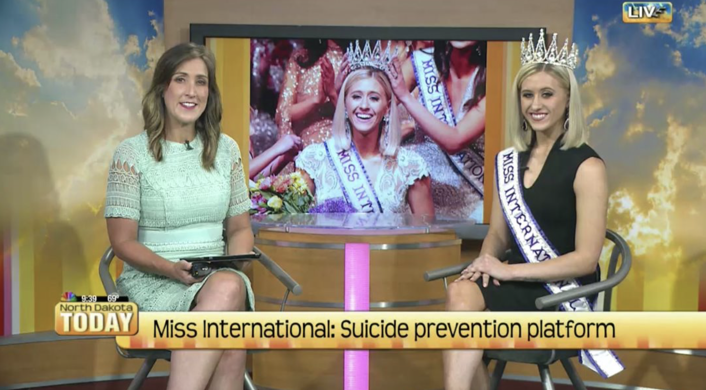 North Dakota Today Interview where I discussed what my plans are for my year as Miss International and The Peyton Heart Project.