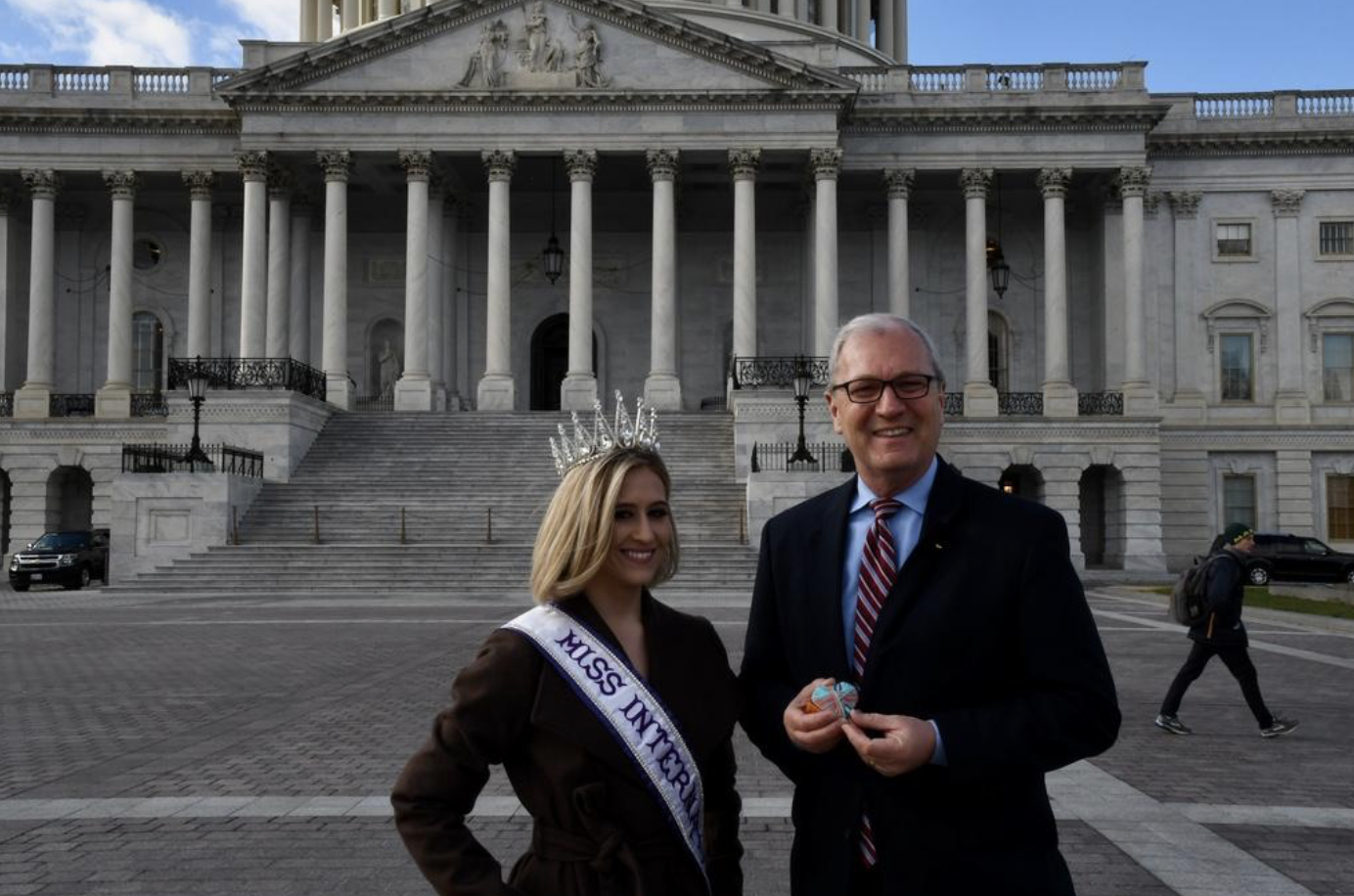 In December, I met with Senator Kevin Cramer to discuss my year as Miss International and what I do as an Ambassador for The Peyton Heart Project.